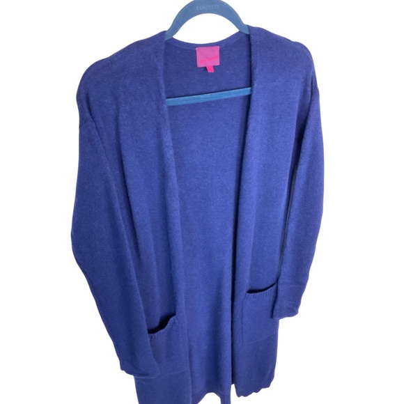 State Cashmere Open Front Long Cardigan with Pockets - Picture 6 of 12